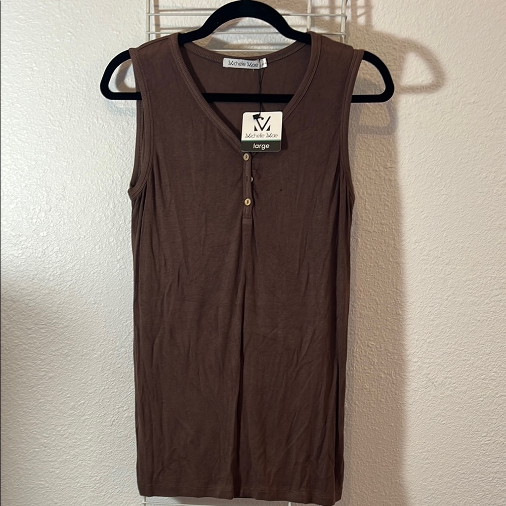 Michelle Mae Brown Sleeveless Tank